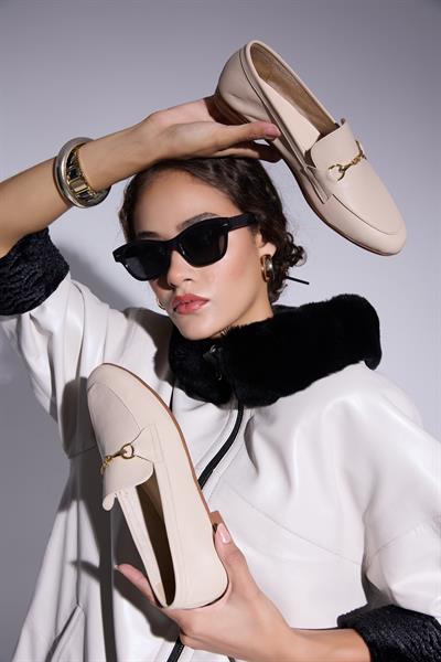 Harper Hakiki Deri Loafer - Bej