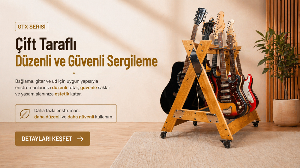 Gitar Standı (Çift Taraflı) – Çoklu Gitar Standı | GTX Serisi