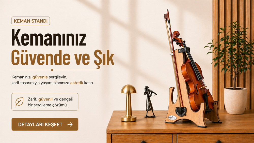 Keman Standı (Tekli) – Ahşap Keman Standı | Violin Stand