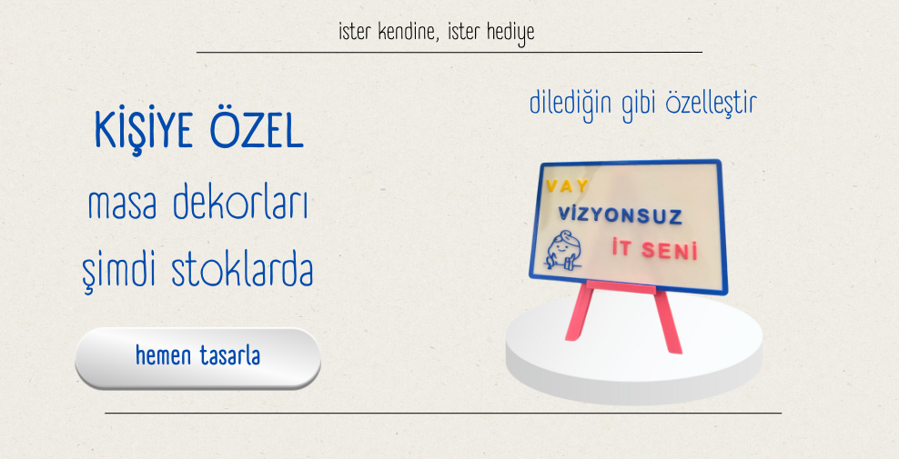 Kişiye Özel Masa Dekorları