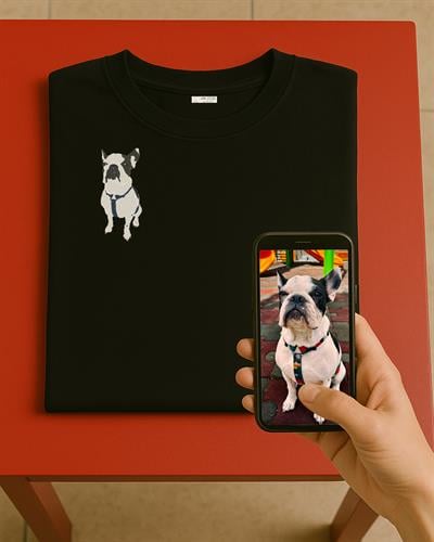 Kişiye Özel Pet Fotoğraf Tişört Nakış