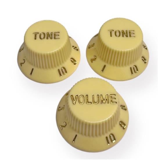 AXLabs L482501 Altın Yazı Knob Seti Krem