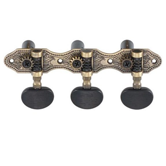 Der Jung DJ405AB Antik Pirinç Klasik Gitar Burgusu Takım (3-3 Dizilim) (RS Sistem)