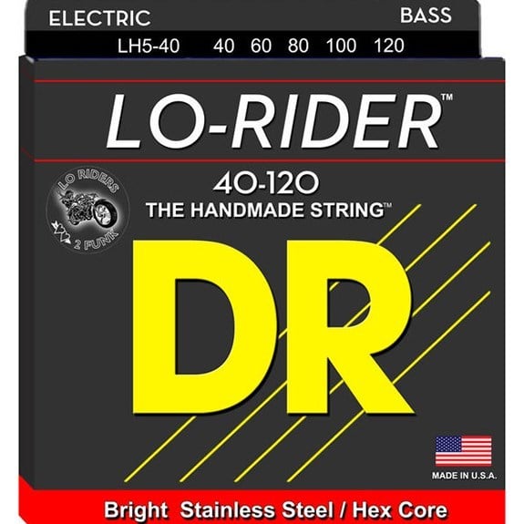 DR Lo Rider LH5-40 Bas Gitar 40-120 Uzun Ömürlü Takım 5 Tel (El yapımı)