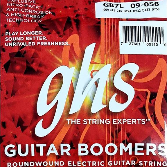 GHS Boomers GB7L 7 Tel Elektro Gitar 0,09-0,58 Takım