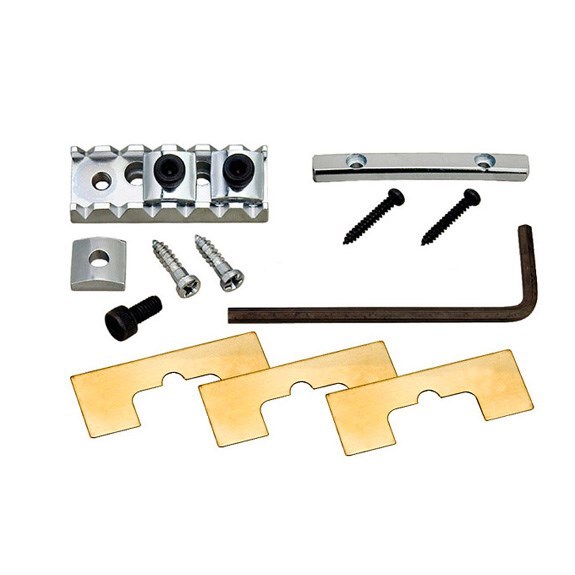 Gotoh GHL2CL Solak Elektro Gitar Üst Eşik Kilidi Tüm Set - Floyd Rose Locking Nut 43mm - Krom
