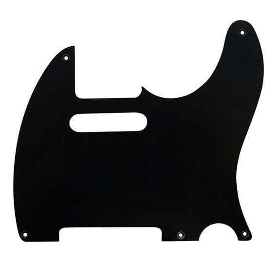 Hosco Japan Bakalit Telecaster Pickguard Tek Kat Mat Siyah 5 Delik 50