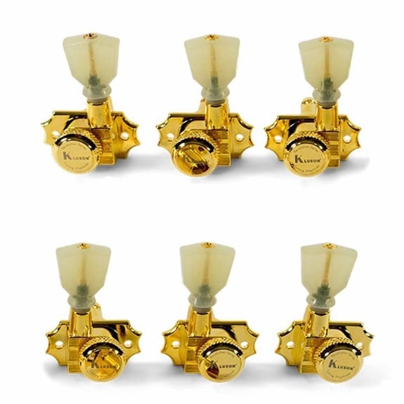 Kluson USA Revolution Kilitli Gibson Burgu Seti Altın (3-3 Dizilim) (Yavaş tur)