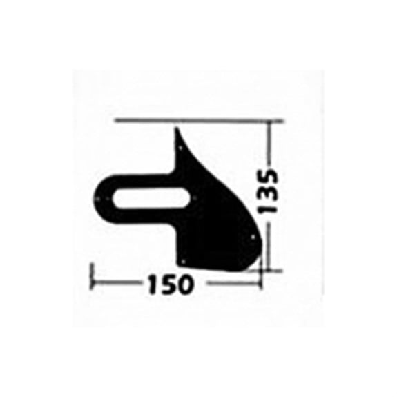 PG11 Mandolin Pickguard Siyah 3 Kat