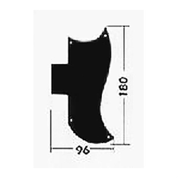 PG4 SG Kasa Elektro Gitar Pickguard Siyah 3 Kat