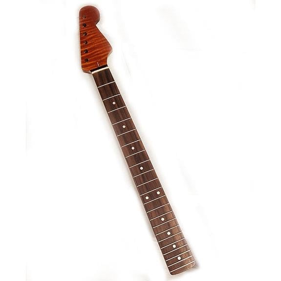 Roasted AAA Flame Maple 22 Perde Secret Tang Strat Sap Rosewood Tuşe