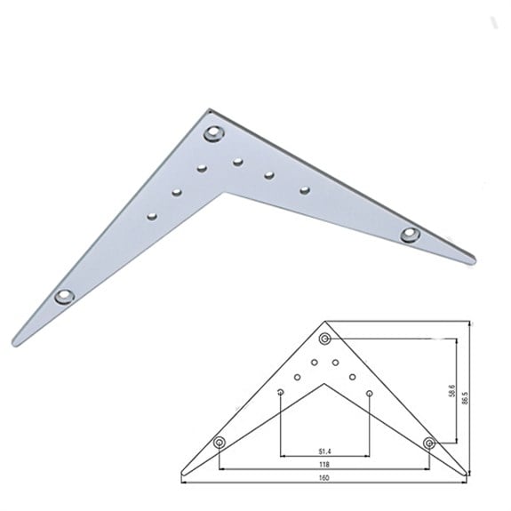 S.I.C TA001CR Tailpiece Krom