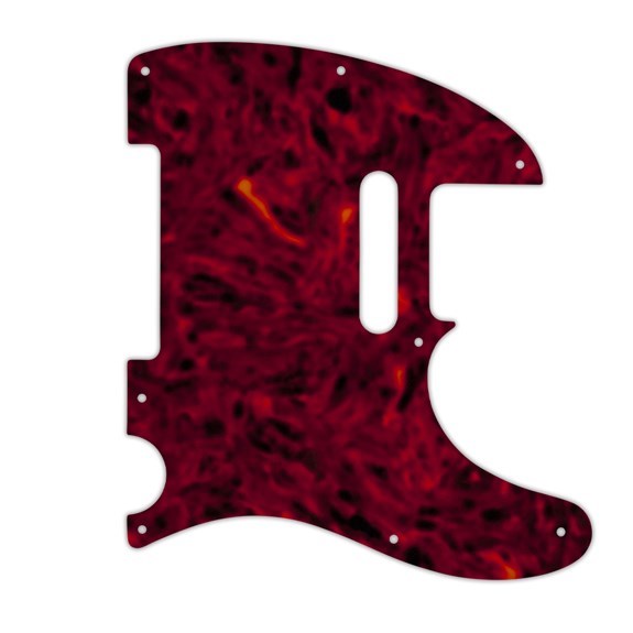 WD Orijinal Fender USA Telecaster Pickguard Tek Kat Yarı Transparan Gerçek Tortoise (El Yapımı)