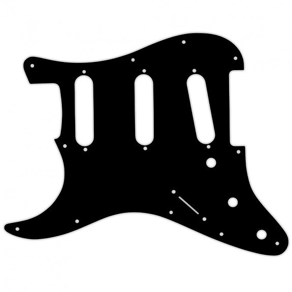 WD Orijinal USA Solak Fender Stratocaster Pickguard 3 Kat Siyah (El Yapımı)