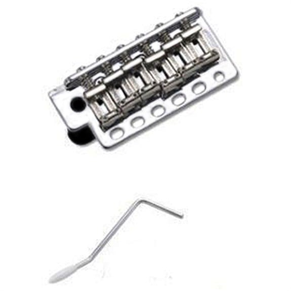 Wilkinson WV6SBCR Elektro Gitar Tremolo Köprü Seti Krom (Çelik Blok)
