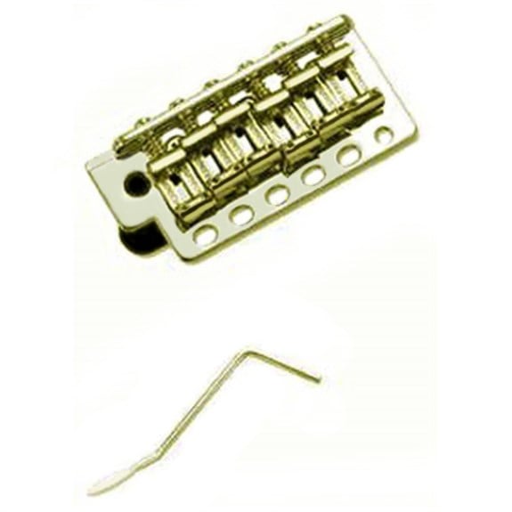 Wilkinson WV6SBGD Elektro Gitar Tremolo Köprü Seti Altın (Çelik Blok)