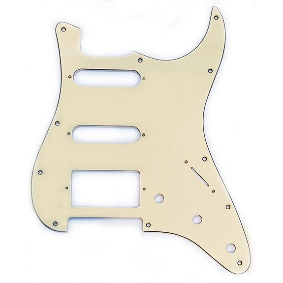 XD07HSS USA/Mex Strat Elektro Gitar Pickguard 3 Kat Fildişi 11 delik