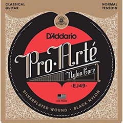 Daddario Pro Arte EJ49 Normal Tension Klasik Gitar Takım Tel Siyah