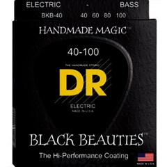 DR Black Beauties BKB-40 Bas Gitar 40-100 Uzun Ömürlü Siyah Takım Tel (El yapımı)