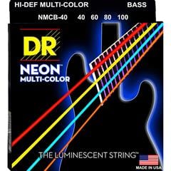 DR Neon Multi Color Bas Gitar 40-100 Uzun Ömürlü Takım Tel (El yapımı)