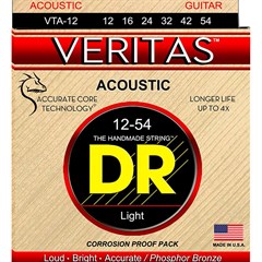 DR Veritas Uzun Ömürlü Phosphor Bronz Akustik Gitar 0,12 Takım Tel Yedekli (El yapımı)
