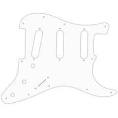 WD Orijinal 11 Delik Fender American Stratocaster Pickguard Tek Kat Beyaz (El Yapımı)