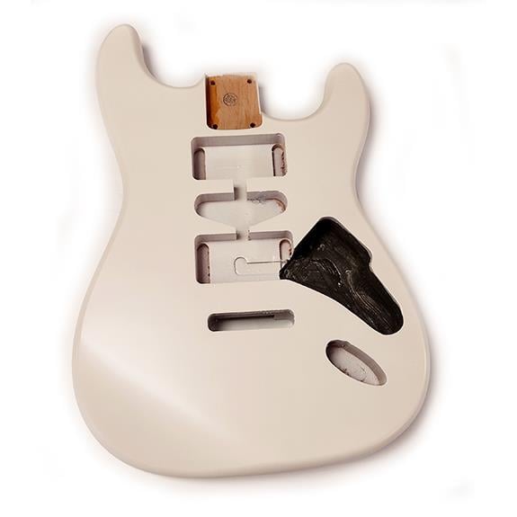 American Alder 3 Parça HSH Strat Gövde Olympic White Satin Nitro