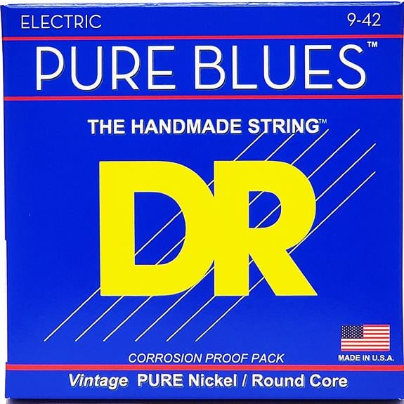 DR Pure Blues Saf Nikel Elektro Gitar 0,9 Takım Tel (El yapımı)
