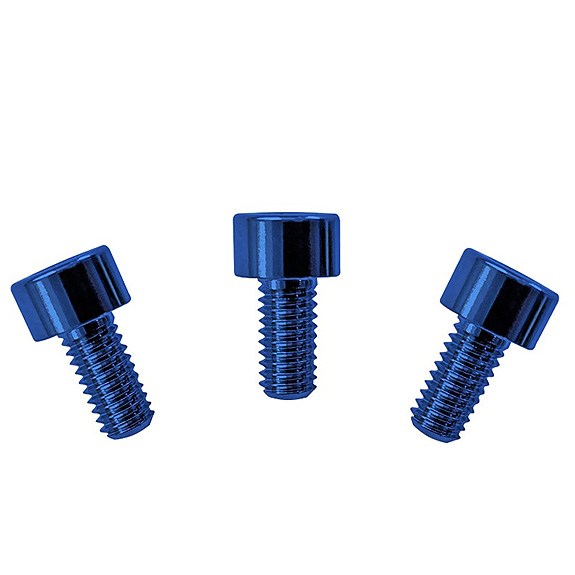 Floyd Rose FRNCSBLP Üst Eşik Kilit Mavi Anodize Çelik  Vida Set 3 Adet