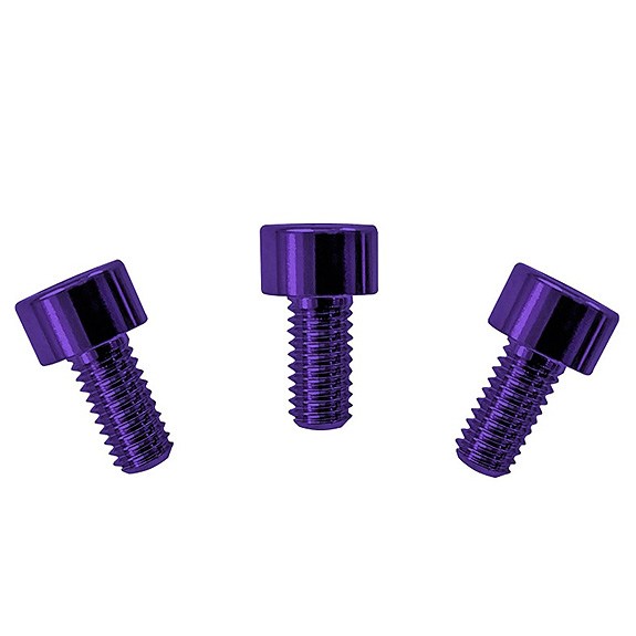 Floyd Rose FRNCSPLP Üst Eşik Kilit Mor Anodize Çelik  Vida Set 3 Adet