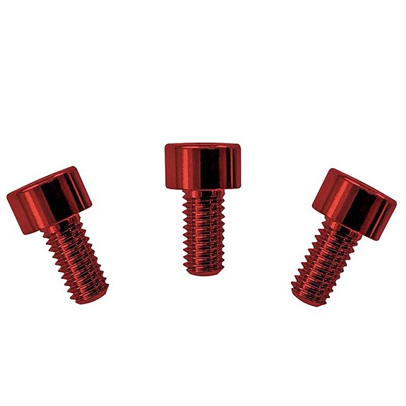 Floyd Rose FRNCSRDP Üst Eşik Kilit Kırmızı Anodize Çelik Vida Set 3 Adet