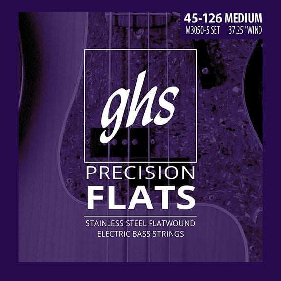 Ghs M3050-5 Precision Flats Tıraşlı 5 Tel Bas Gitar 0,45-126 Tel