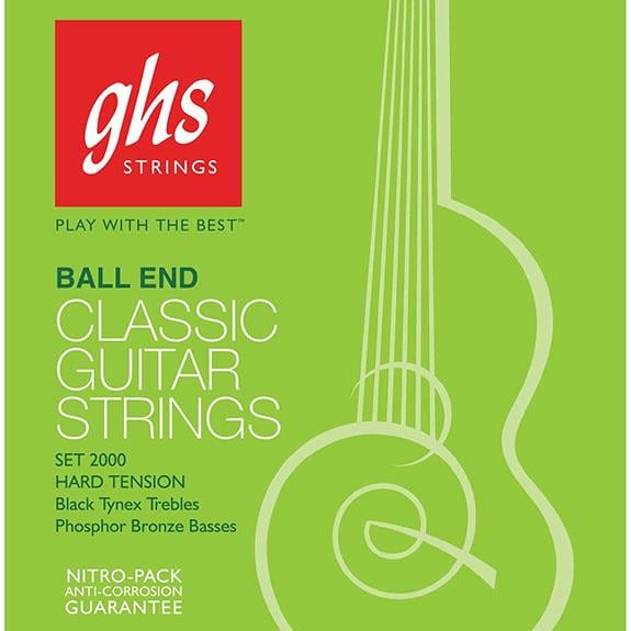 Ghs Phosphor Bronze Siyah Boncuklu Hard Tension Klasik Gitar Takım Tel