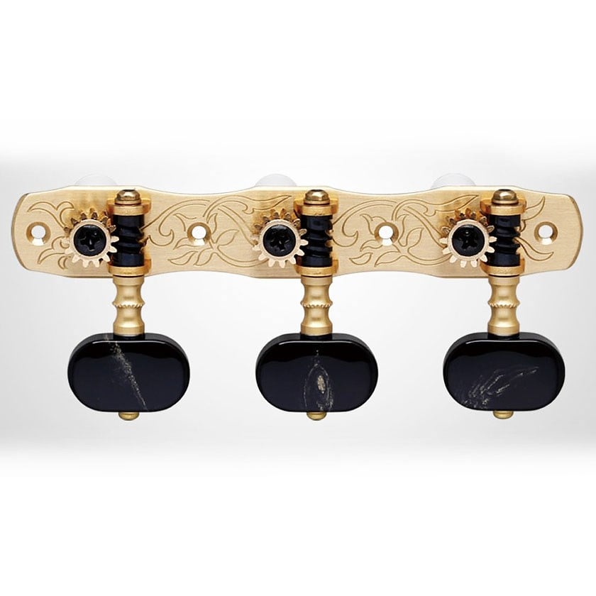 Gotoh 35G1800BB Masif Pirinç Klasik Gitar Burgusu Takım (3-3 Dizilim) (RS Sistem)