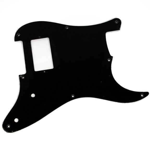 Hosco Japan SCB1P-4 Charvel Tip Strat Pickguard Siyah Tek Kat - 8 Delik (Humbucker)