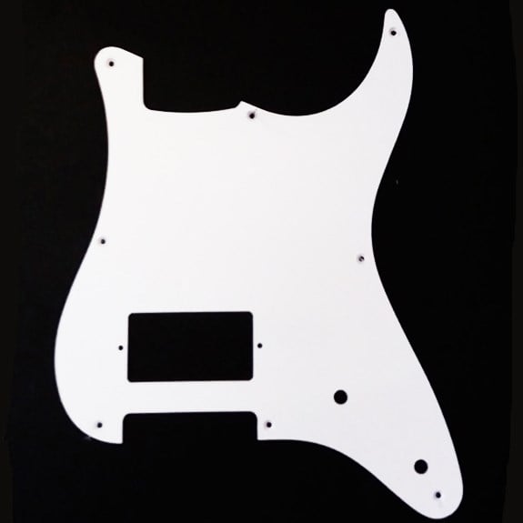Hosco Japan SCW1P-4 Charvel Tip Strat Pickguard Beyaz Tek Kat - 8 Delik (Humbucker)