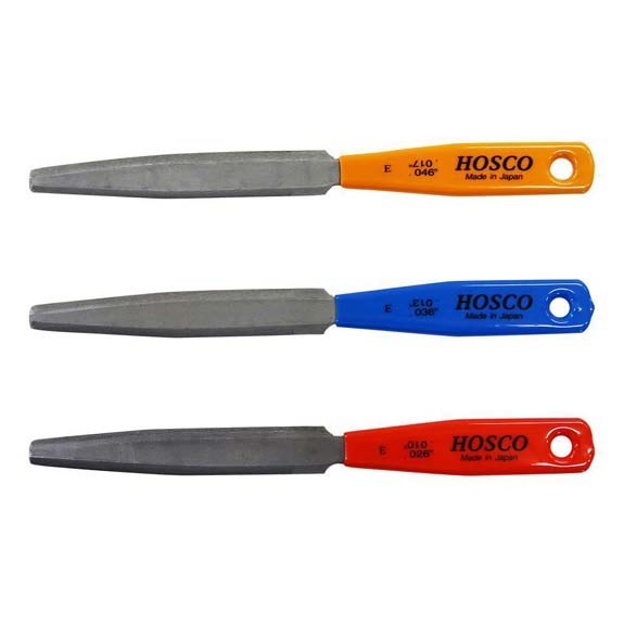 Hosco Japan TLNF3E Eşik Tel Yuvası Eğesi Seti (3 adet - 6 kalınlık)
