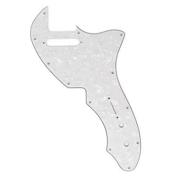 Hosco Japan TT-T3P Thinline Tele Single Standart Pickguard White Pearl 4 Kat - 8 Delik