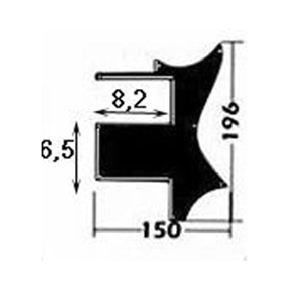 PG13 Elektro Gitar Pickguard Siyah 3 Kat