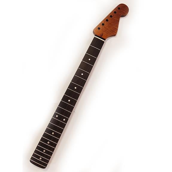 Roasted A Grade Flame Maple 22 Perde Secret Tang Strat Sap Rosewood Tuşe Satin Nitro