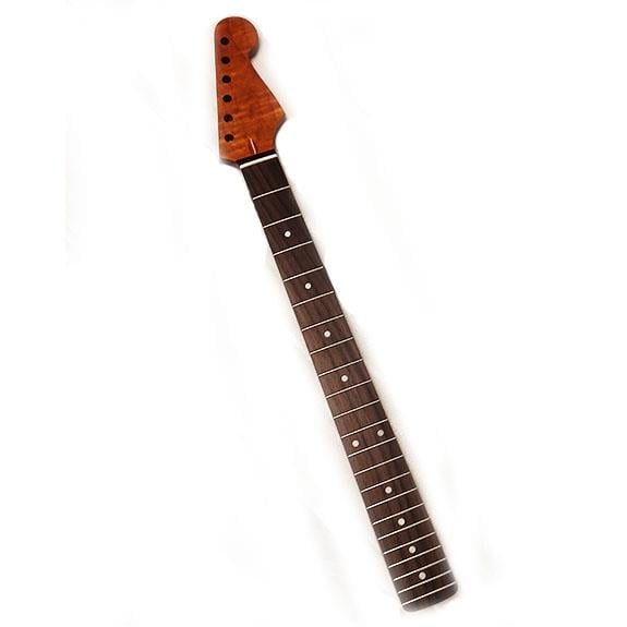 Roasted AAA Flame Maple 22 Perde Secret Tang Strat Sap Rosewood Tuşe Nitro