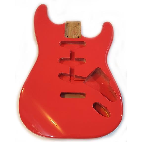 Roasted American Ash 3 Parça Strat Gövde Fiesta Red