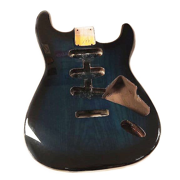 Roasted American Ash 3 Parça Strat Gövde Blueburst Ekstra Hafif