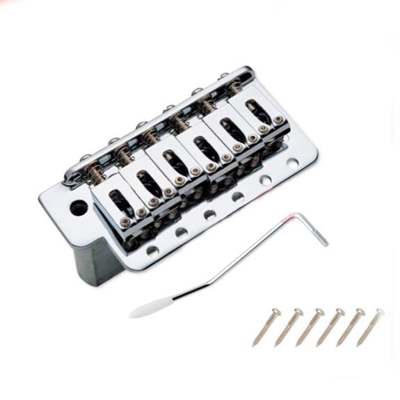 S.I.C BS106DCR Elektro Gitar Tremolo Köprü Seti Krom (Kalın blok)