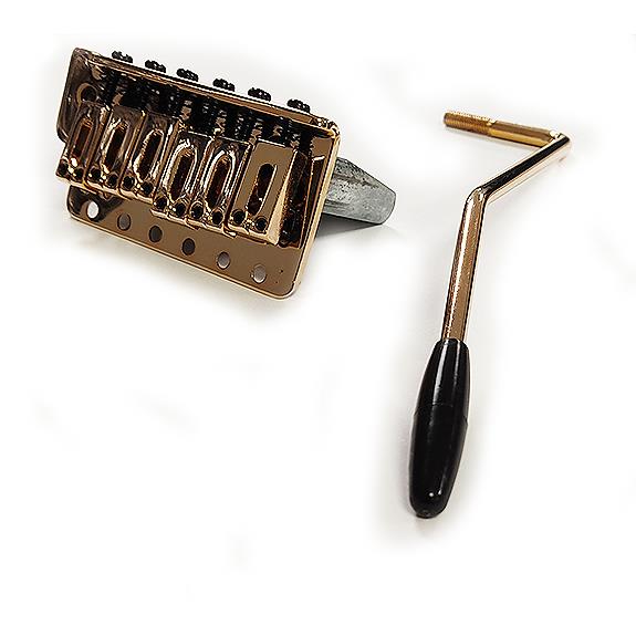 S.I.C BS106DBK Elektro Gitar Altın Tremolo Köprü Seti Büyük Blok