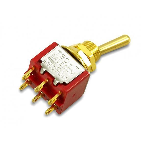 WD USA 2 Yollu Gitar Mini Switch On On Altın