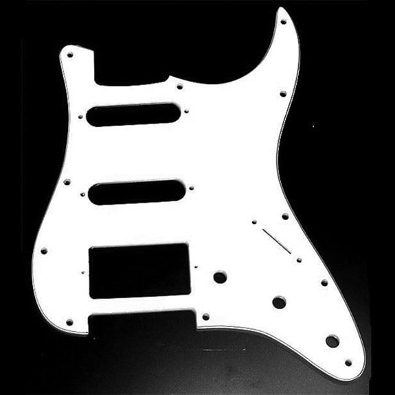 X-Guards HSS American Strat Elektro Gitar Pickguard 3 Kat Beyaz - 11 Delik