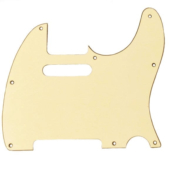 X Guards Tele Pickguard Fildişi 3 Kat 8 Delik