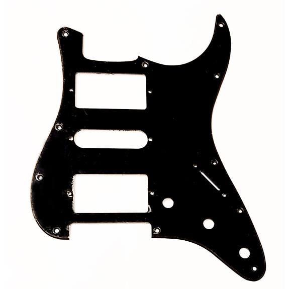 XD02HSH USA/Mex Strat Elektro Gitar Pickguard Tek Kat Siyah 11 delik