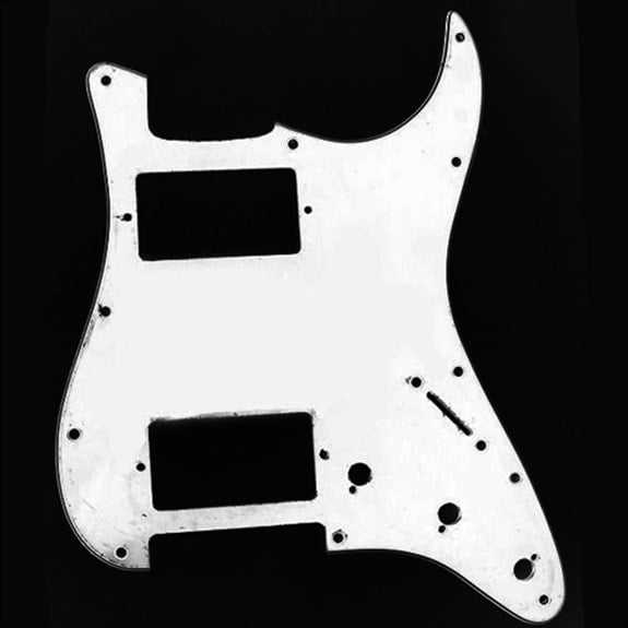 XD09HH USA/Mex Strat Elektro Gitar Pickguard 3 Kat Beyaz - 11 Delik